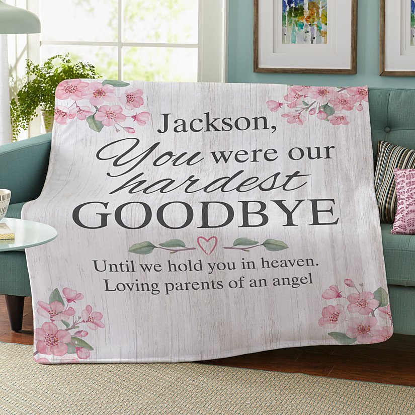Hardest Goodbye Memorial Blanket