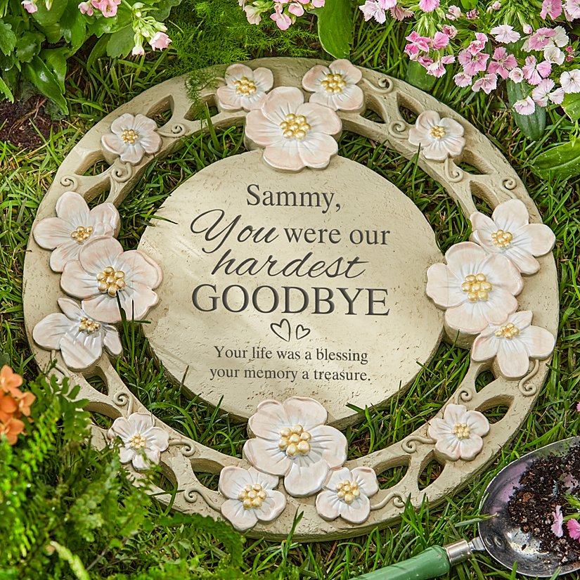 Hardest Goodbye Memorial Garden Stone