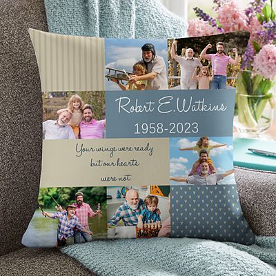 Wrapped In Memories Sympathy Photo Throw Pillow