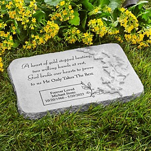 A Heart Of Gold Sculpted Memorial Stone