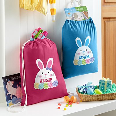 Bunny With Eggs Drawstring Bag