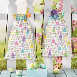 Hoppy Easter Allover Print Drawstring Bag