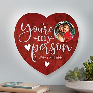 You're My Person Photo Heart Shaped Nightlight