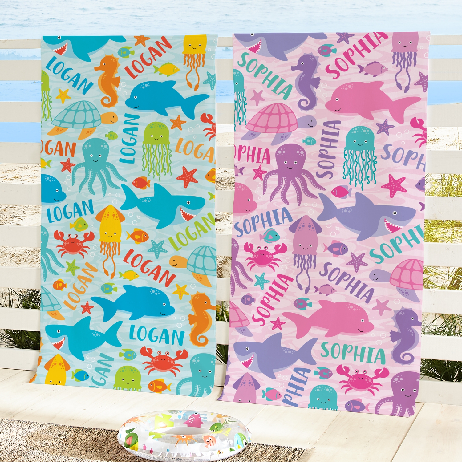 Animal Party Beach Towel