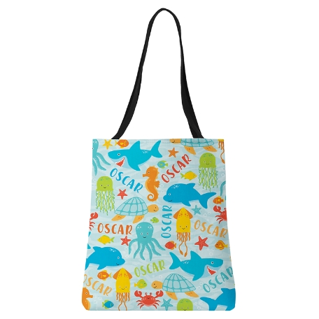 Animal Party Tote Bag - Blue