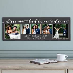 Dream, Believe, Love Photo Canvas