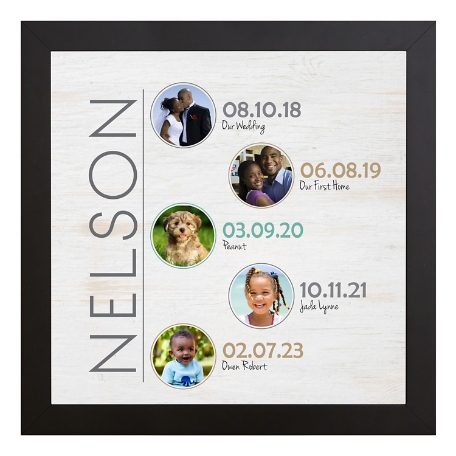 Fun Family History Canvas - 16x16 - Framed - 5 photos