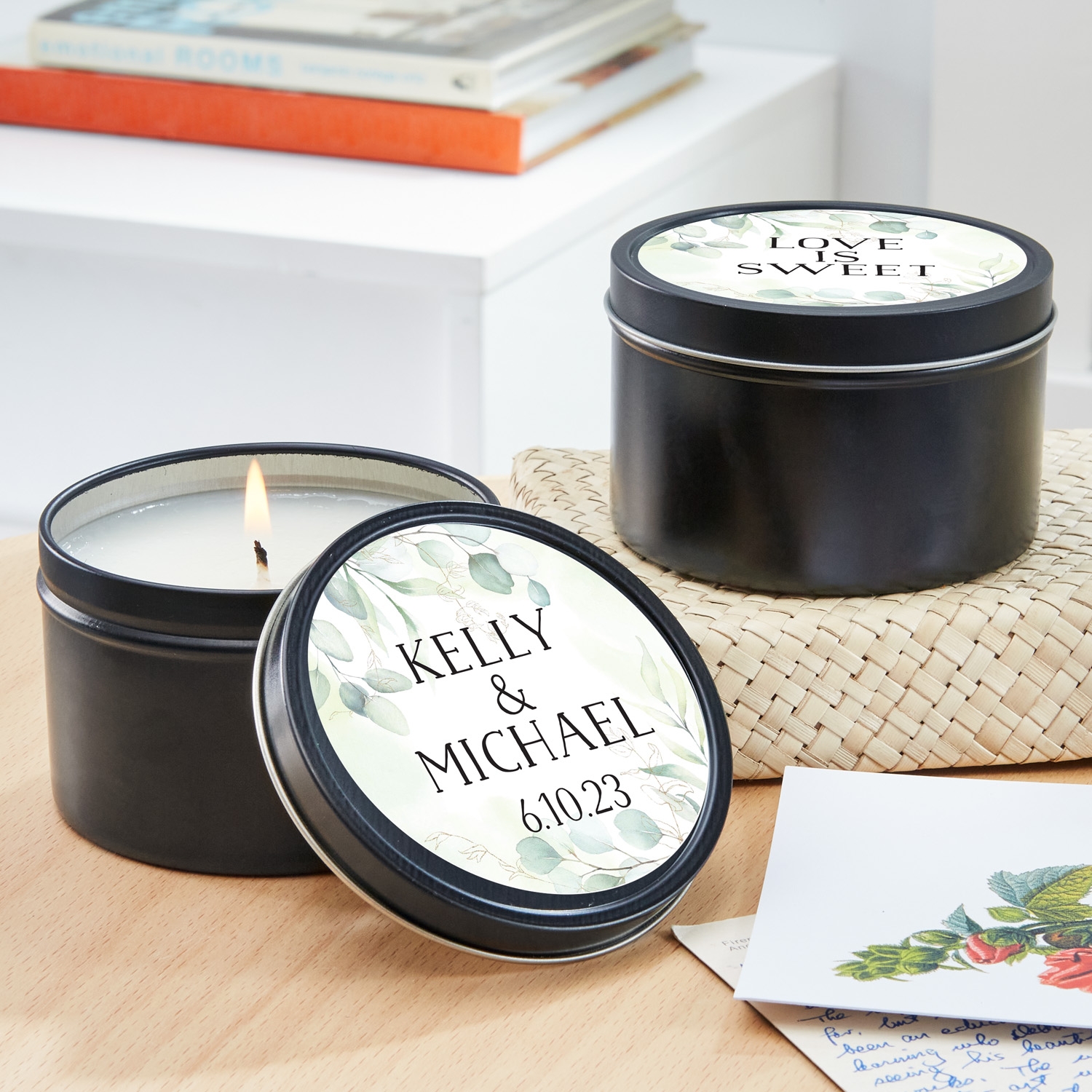 Happy Marriage Tin Candle