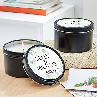Cascading Leaves Tin Candle