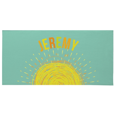 Happy Vibes Beach Towel-Standard - Aqua