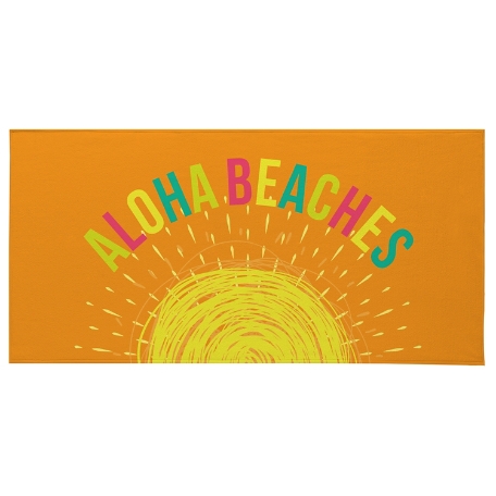 Happy Vibes Beach Towel-Standard - Orange