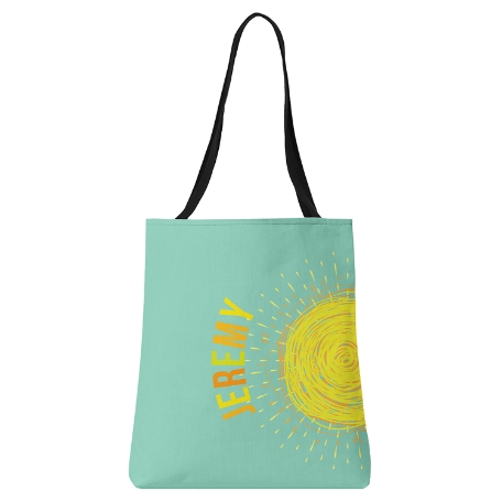 Happy Vibes Tote Bag - Aqua