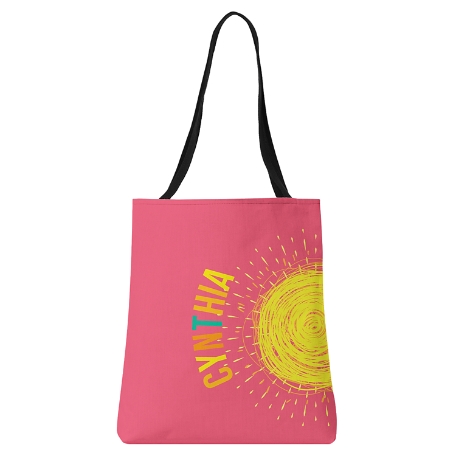 Happy Vibes Tote Bag - Pink