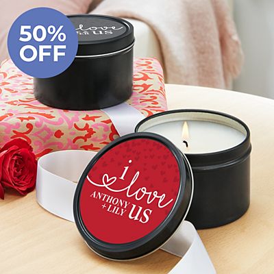 I Love Us Canister Candle