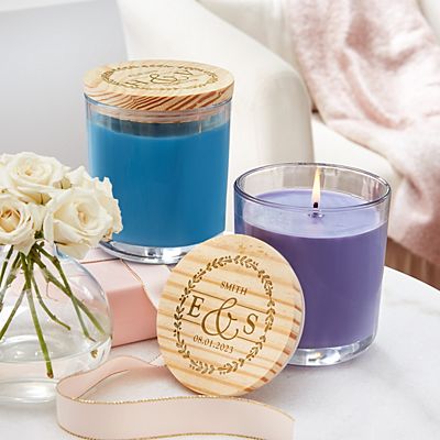 Sophisticated Couple Wood Lid Candle