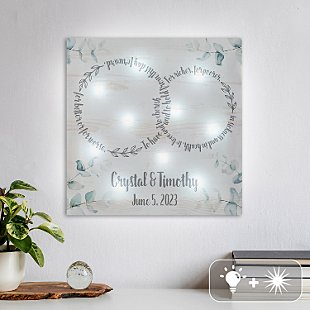 TwinkleBright® LED Rings of Love Canvas