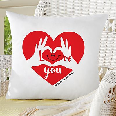 Two Hearts, One Love Throw Pillow