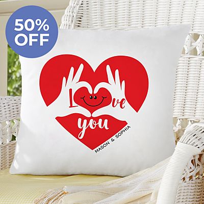 Two Hearts, One Love Throw Pillow