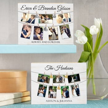 We Belong Together Wedding Photo Wood Block