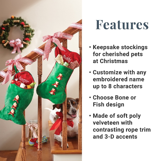 Personalized knitted Christmas Stocking with Name, Christmas Trees  Snowflake Paw Custom Needlepoint Stockings set of 2, Embroidery Customized  Keepsake