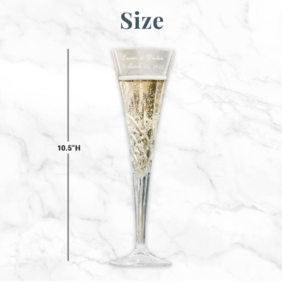 European Lead Free Crystalline Square Champagne Toasting Flutes