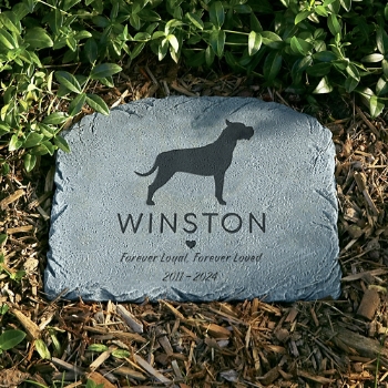 Pet Silhouette Memorial Garden Stone