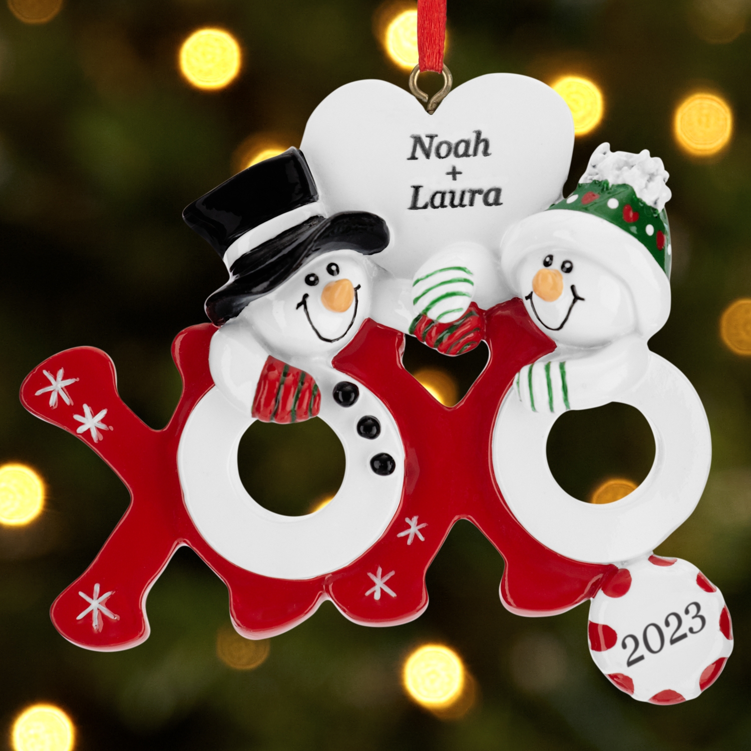 Hugs & Kisses Snowmen Ornament