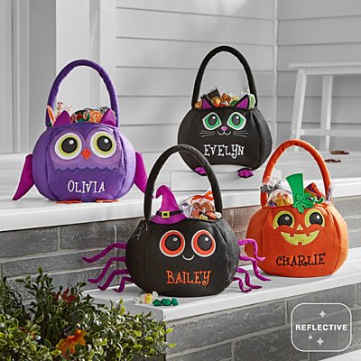 Bright And Clever Reflective Personalized Halloween Treat Bag