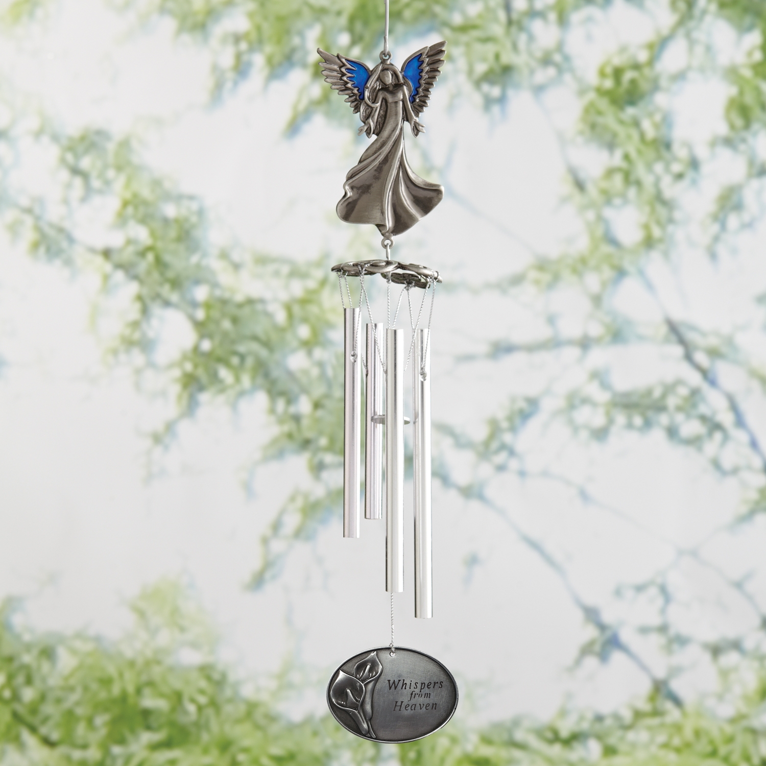 Whispers From Heaven 14 inch Pewter Wind Chime