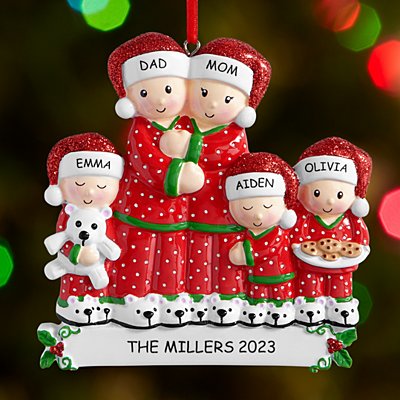 Family Pajama Time Personalized Ornament