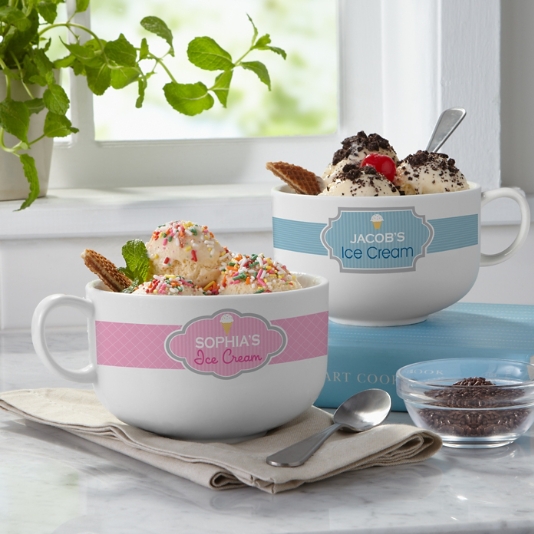 Dads Ice Cream Bowls: Personalized Stoneware - Mail Order Shoppe  Personalized Stoneware