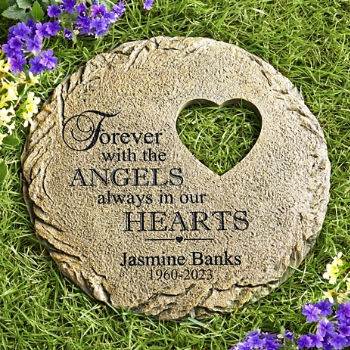 Forever In Our Hearts Personalized Memorial Garden Stone