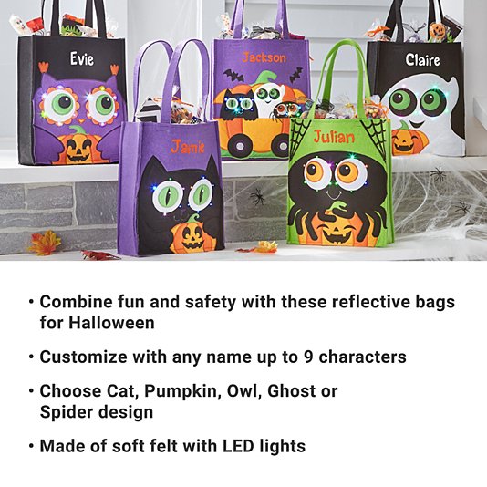 Light Up Halloween Treat Bags