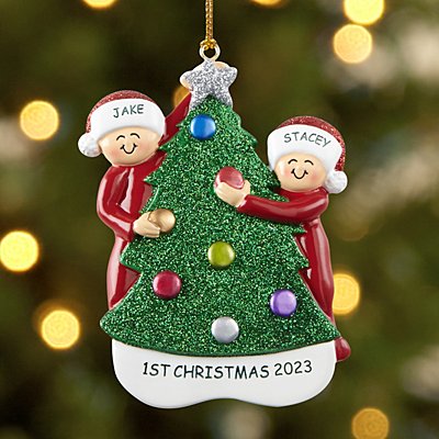 Family Tree-Decorating Personalized Holiday Ornament