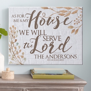 Our House Serves the Lord Canvas