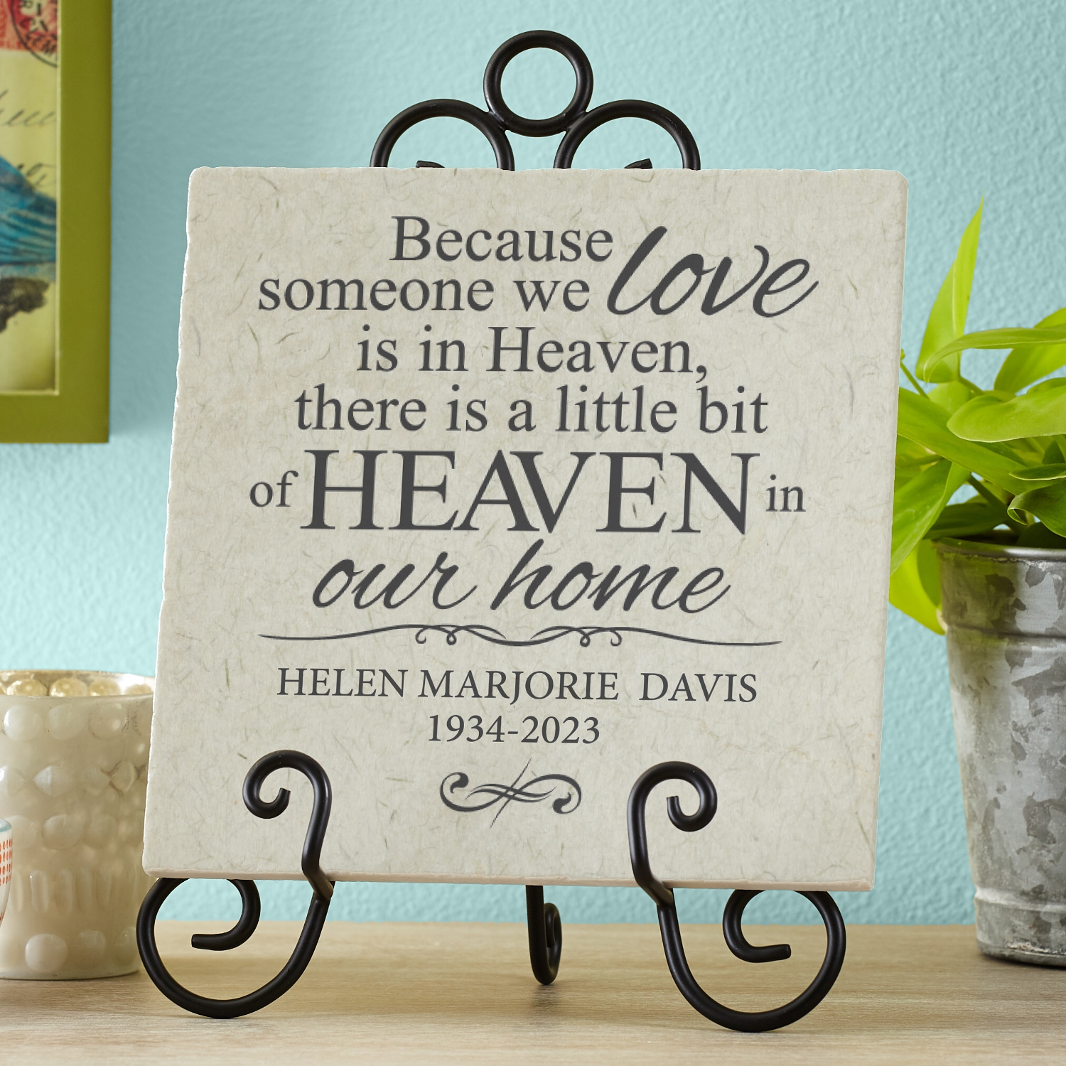 For Loved Ones in Heaven Personalized Memorial Tile