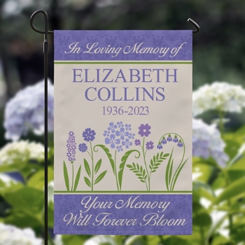 Memories Bloomed Sympathy Garden Flag