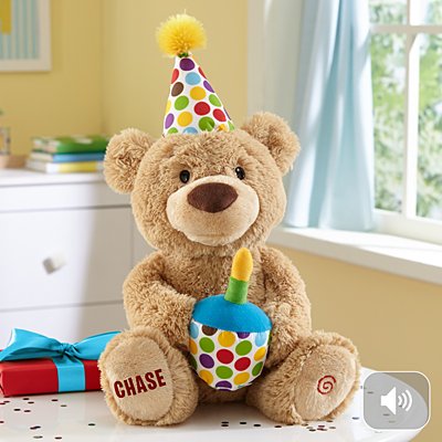 GUND® Birthday Celebration Personalized Singing Bear