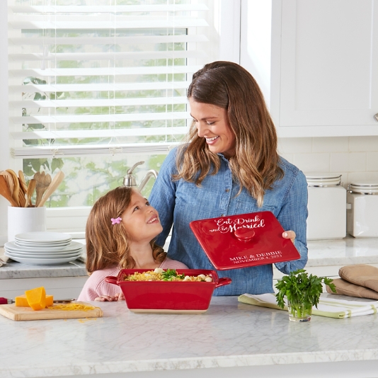 Made With Love Personalized Casserole Baking Dish, Personalized Cookware,  Personalized Mother's Day Gift 