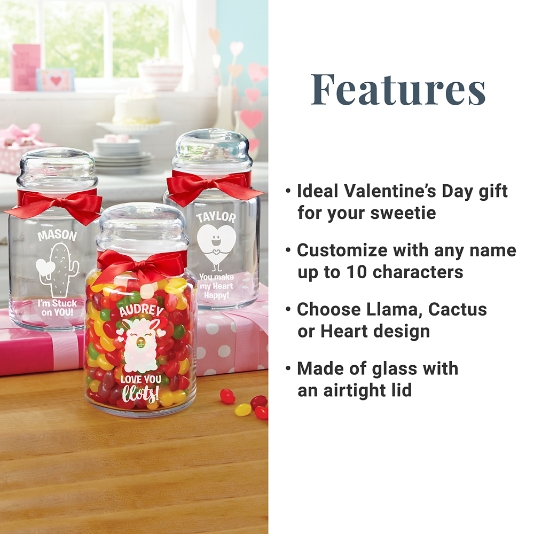 Sweet On You Glass Candy Jars