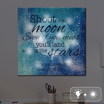 TwinkleBright® LED Shoot For The Moon Canvas