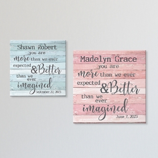 More Than We Expected Baby Canvas