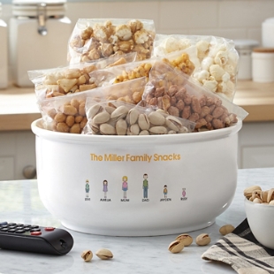 Family Characters Serving Bowl
