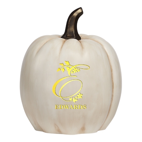 Light-up Floral Name Pumpkin - Cream XL