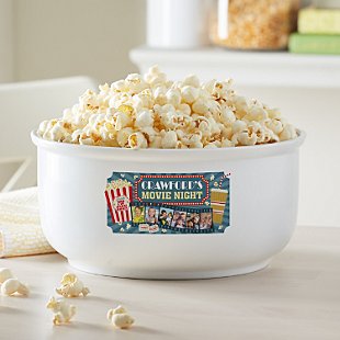 Snuggle Up Movie Time Photo Popcorn Bowl
