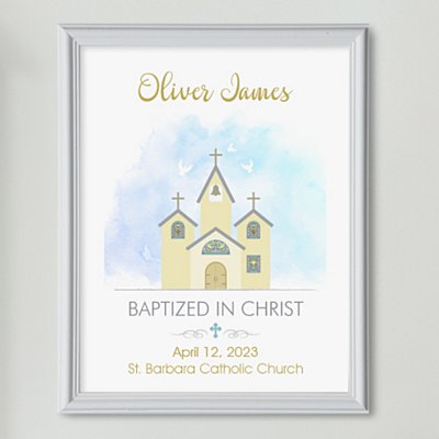 Little Chapel Baptism Framed Print