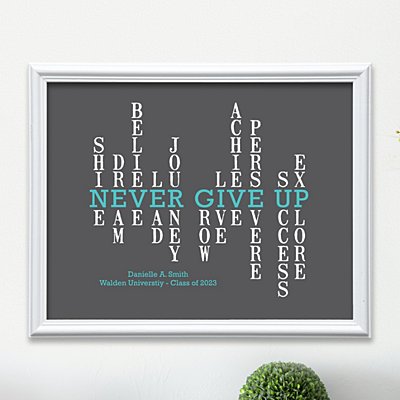Persevere Personalized Graduation Wall Art
