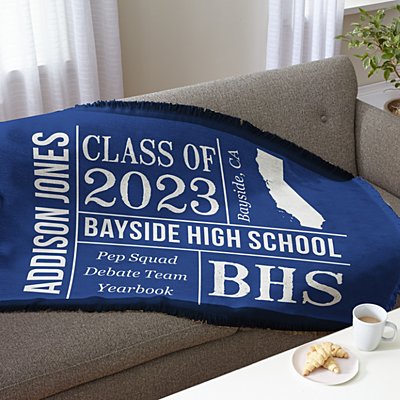 Celebrating the Graduate Personalized Throw