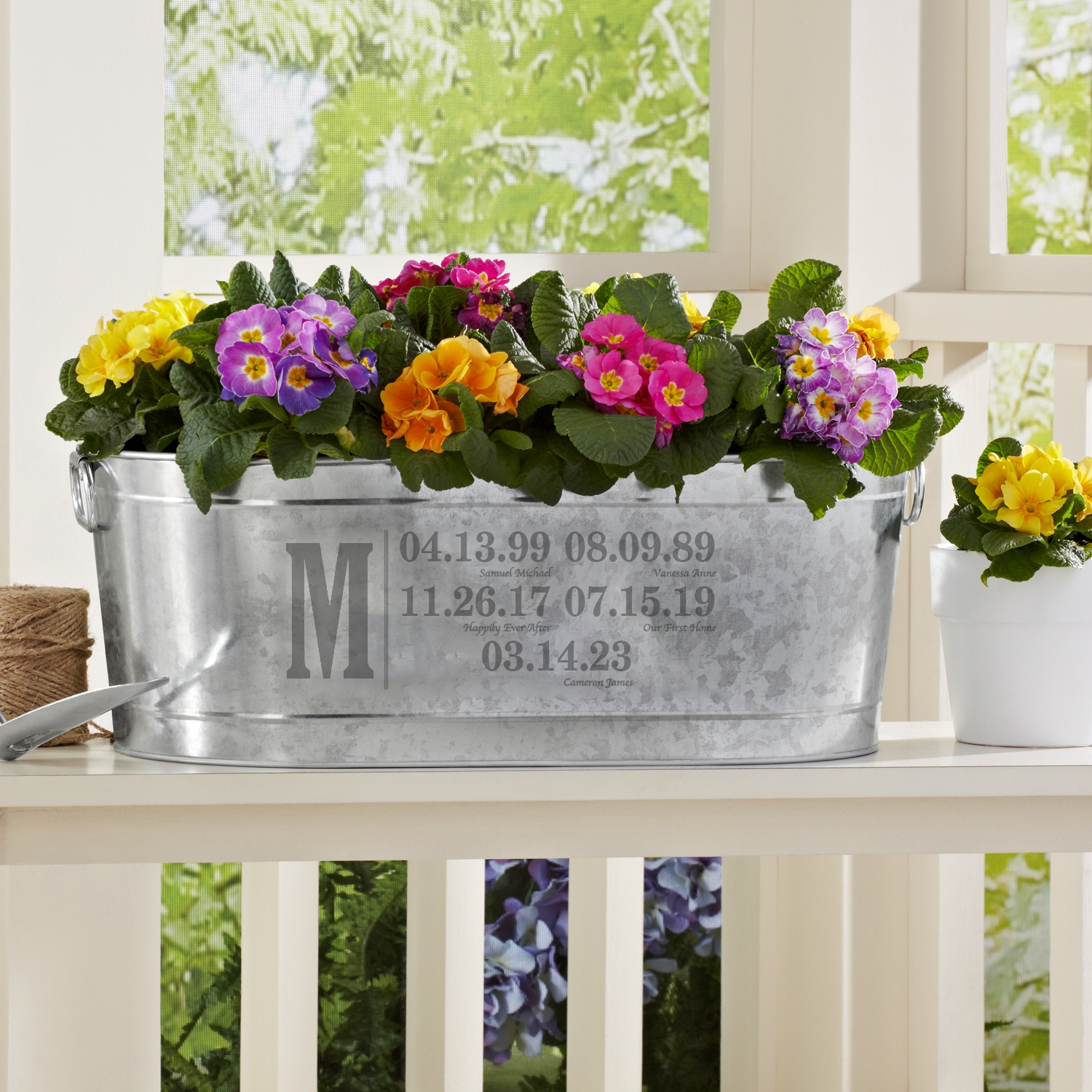 Fun Family History Planter Tub