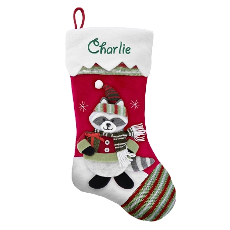 Winter Wonderland™ Personalized Stocking-Racoon
